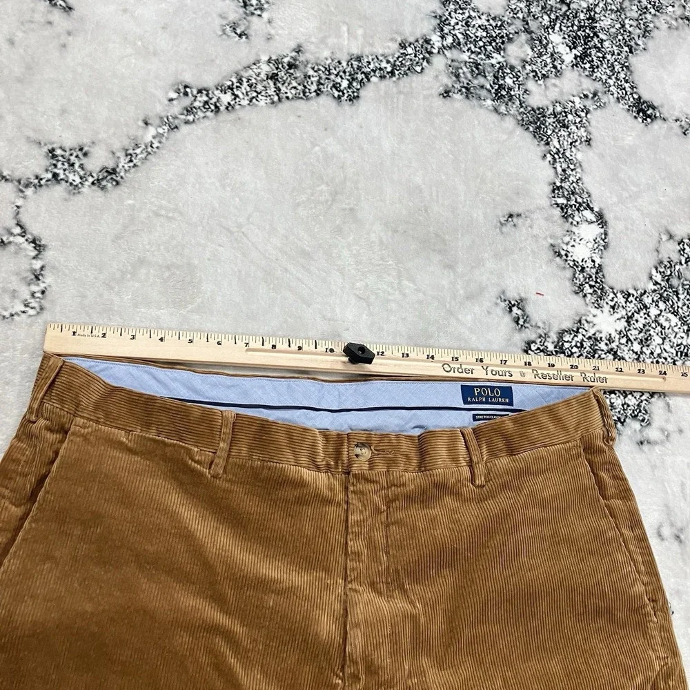 Polo Ralph Lauren Stretch Classic Fit Corduroy Pants Brown Mens Size 42x32